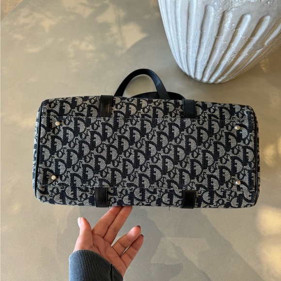 Vintage Dior Trotter Zip Shoulder Bag Diorissimo Canvas - Picture 5 of 10